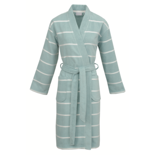Carl Ross Unisex Badjas Kimono 33110 Ocean blue/Offwhite XL