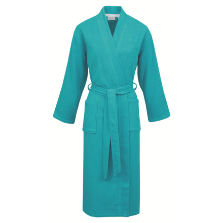 Carl Ross Unisex Badjas Kimono 37100 Turquoise/White L