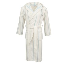 Carl Ross Unisex Badjas met Capuchon 35300 Offwhite/Ocean Blue L
