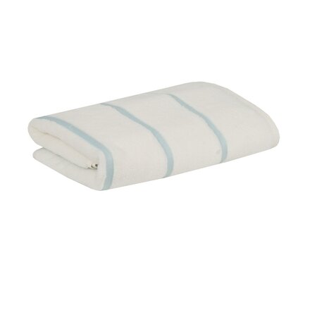 Carl Ross Saunahanddoek 18300 Offwhite/Ocean Blue  70x200