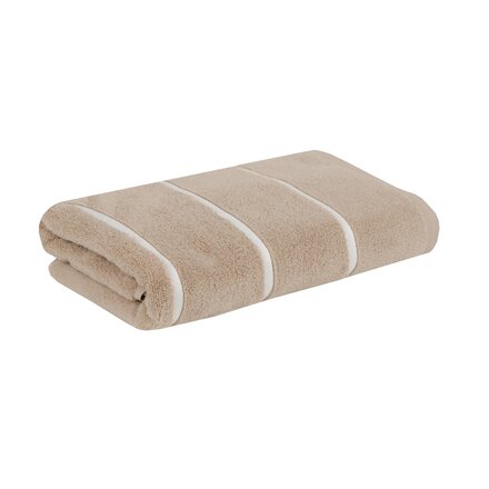 Carl Ross Saunahanddoek 18300 Khaki/Offwhite  70x200