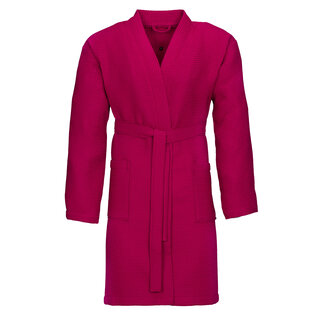 Vossen Unisex badjas ROM Pique-U cranberry XS