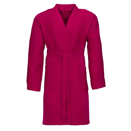 Vossen Unisex badjas ROM Pique-U cranberry XS