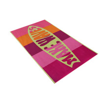 Vossen Strandlaken make waves 100x180 flamingo