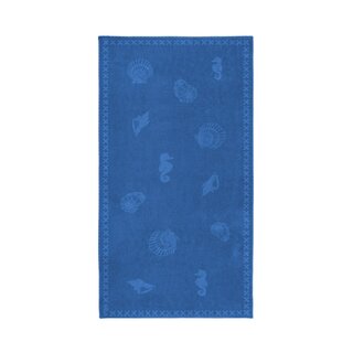 Seahorse Strandlaken Shells Blue 100x200