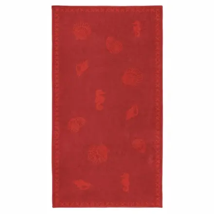 Seahorse Strandlaken Shells Red 100x200