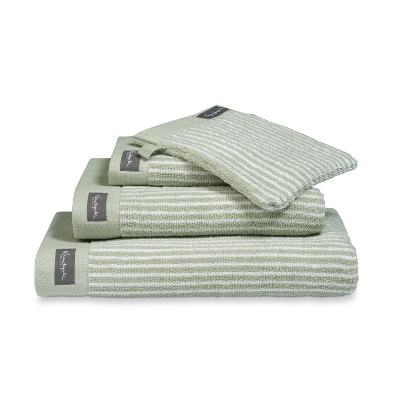 Vandyck Vandyck Home Petit Ligne Smoke Green Handdoek 60x110
