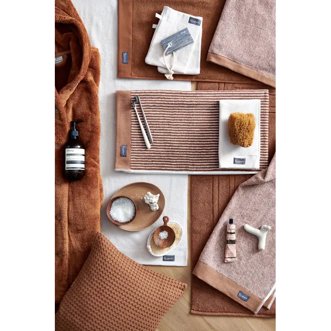 Vandyck Home Petit Ligne Cognac Handdoek 60x110