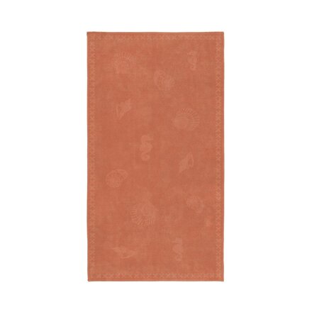 Seahorse Strandlaken Shells Coral Red 100x200