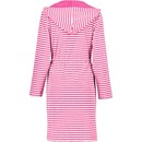 Cawö Cawo Dames Korte badjas met rits en capuchon, extralicht 834 27 Pink Maat XL