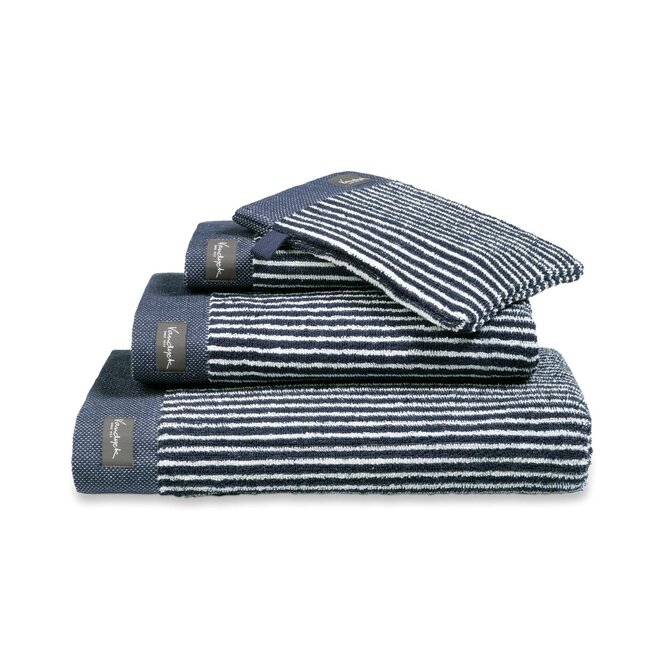 Vandyck Home Petit Ligne Blue Ink Washandje 16x22