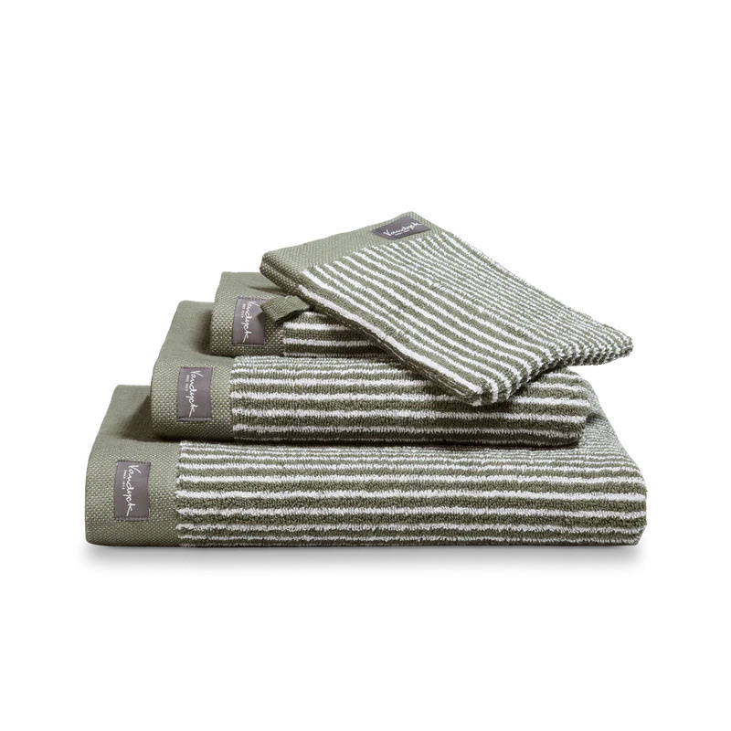 Vandyck Vandyck Home Petit Ligne Olive Handdoek 60x110