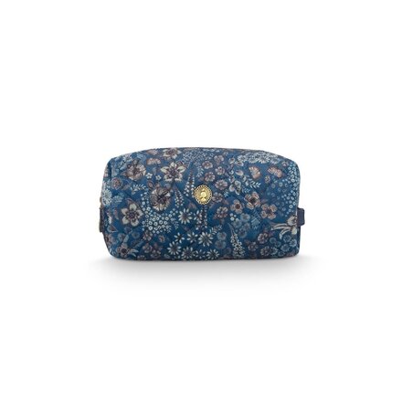 Pip Studio Coco Cosmetic Bag Medium Quilted Daisy Dreams Blue 21.5x10x10.5cm