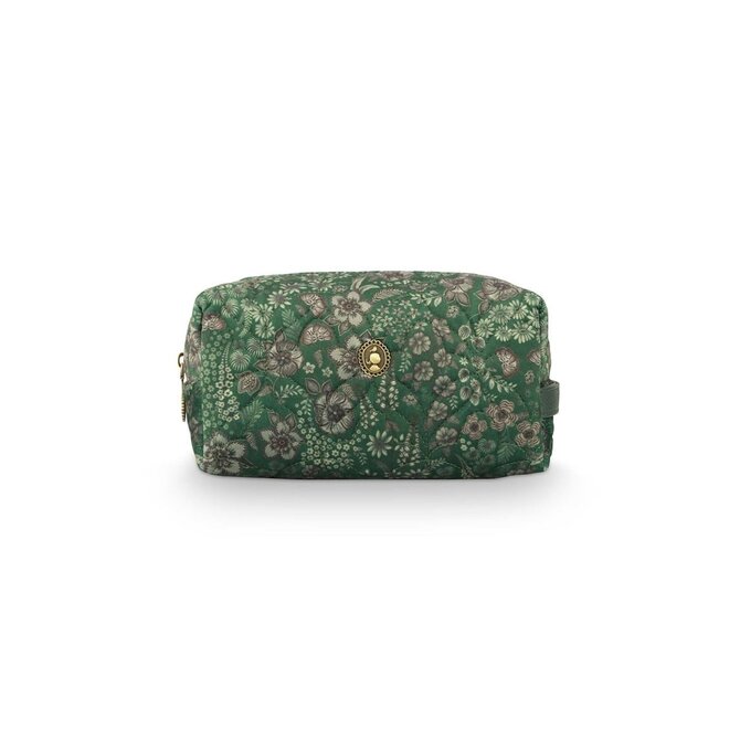 Pip Studio Coco Cosmetic Bag Medium Quilted Daisy Dreams Green 21.5x10x10.5cm