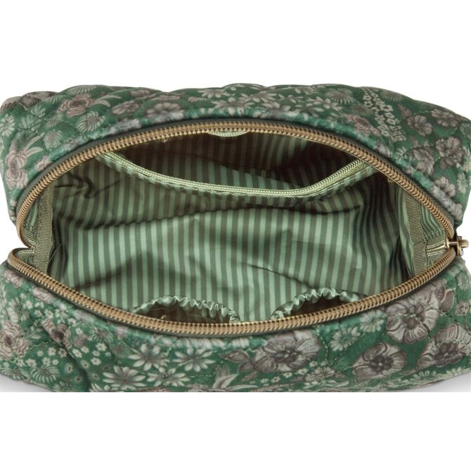 Pip Studio Coco Cosmetic Bag Medium Quilted Daisy Dreams Green 21.5x10x10.5cm