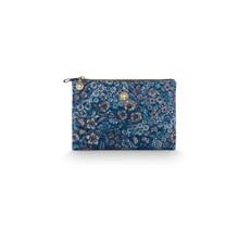 Pip Studio Charly Cosmetic Flat Pouch Medium Quilted Daisy Dreams Blue 24x1x15.5cm
