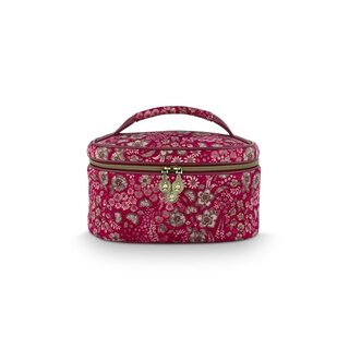 Pip Studio Cleo Beauty Case Quilted Daisy Dreams Red 26x16x16cm