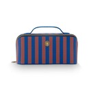 Pip Studio Pip Studio Cyrille Cosmetic Bag Medium Stripe Blue 23.5x11x5x22cm