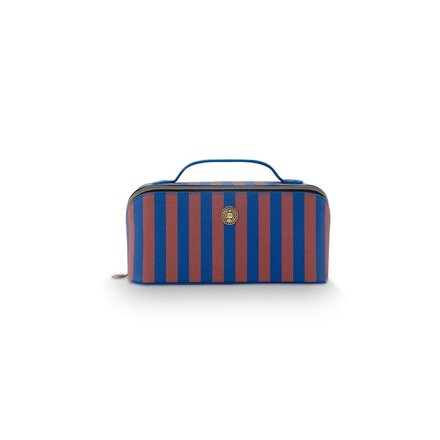 Pip Studio Cyrille Cosmetic Bag Medium Stripe Blue 23.5x11x5x22cm