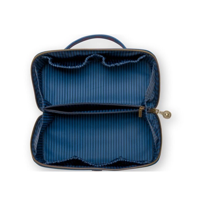 Pip Studio Cyrille Cosmetic Bag Medium Stripe Blue 23.5x11x5x22cm