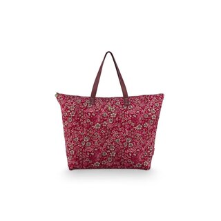 Pip Studio Tilda Tote Bag Large Quilted Daisy Dreams Red 66x20x44cm