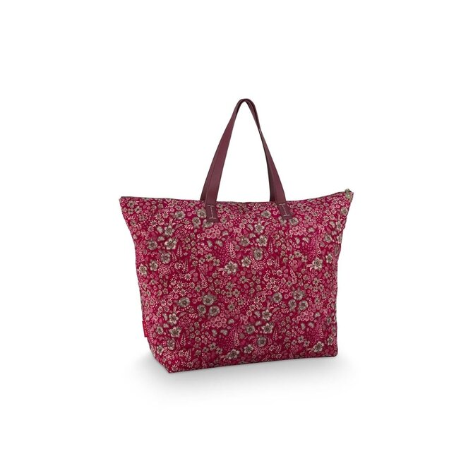 Pip Studio Tilda Tote Bag Large Quilted Daisy Dreams Red 66x20x44cm