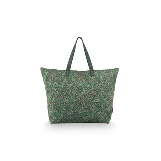 Pip Studio Tilda Tote Bag Large Quilted Daisy Dreams Green 66x20x44cm