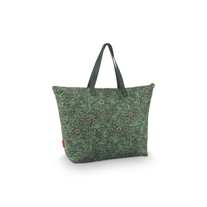 Pip Studio Tilda Tote Bag Large Quilted Daisy Dreams Green 66x20x44cm