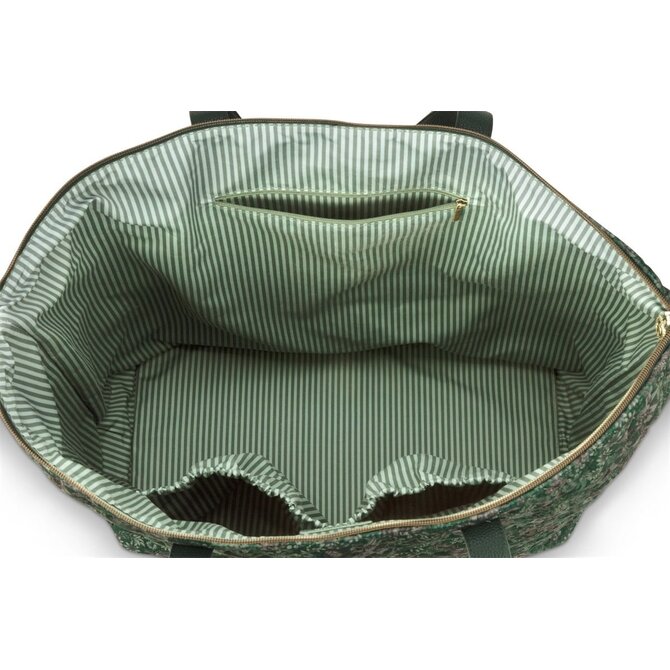 Pip Studio Tilda Tote Bag Large Quilted Daisy Dreams Green 66x20x44cm