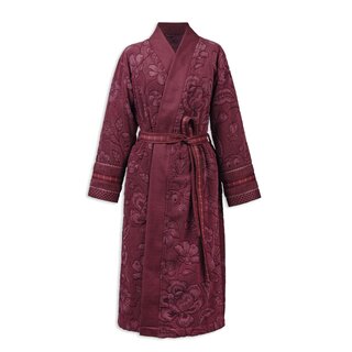 Pip Studio  Jasmin Jacquard Bathrobe Donker roze XS
