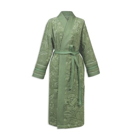 Pip Studio  Jasmin Jacquard Bathrobe Groen M