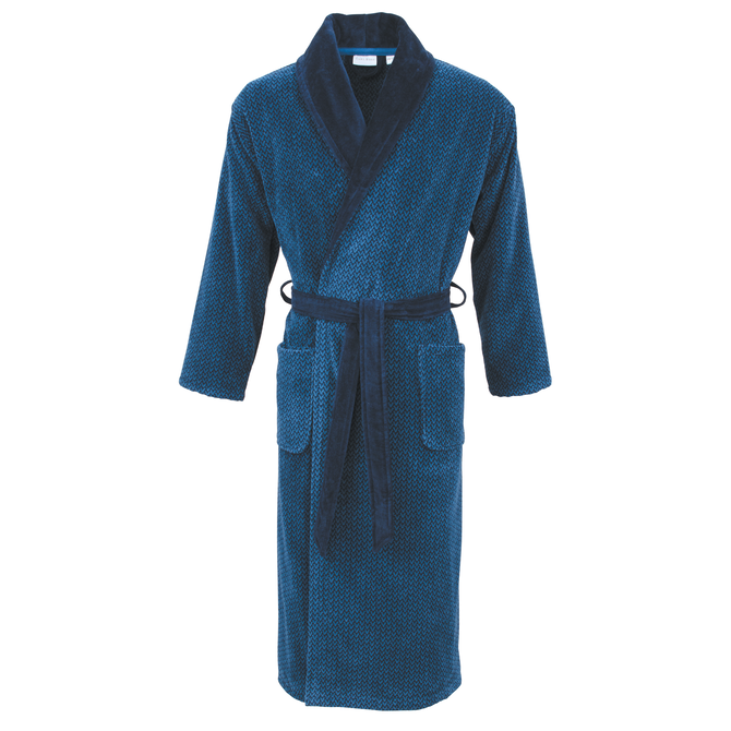 Carl Ross badjas met sjaalkraag 665200 night blue/sapphire 48/50