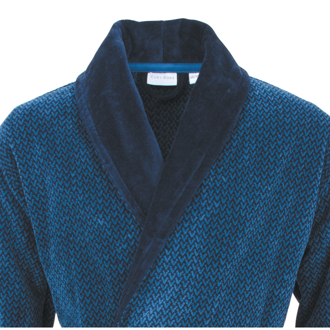 Carl Ross badjas met sjaalkraag 665200 night blue/sapphire 48/50