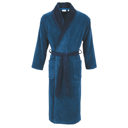 Carl Ross badjas met sjaalkraag 665200 night blue/sapphire 60/62