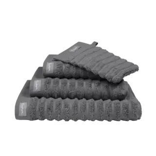 Vandyck Home Towel Wave handdoek 60x110 Dark Grey
