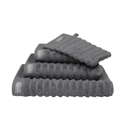 Vandyck Home Towel Wave washandje 16x22 Dark Grey
