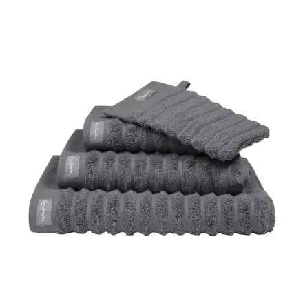 Vandyck Home Towel Wave gastendoekje 40x60 Dark Grey