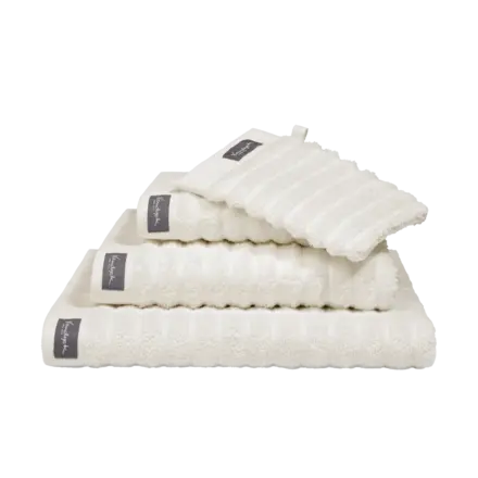 Vandyck Home Towel Wave washandje 16x22 Cream Tan