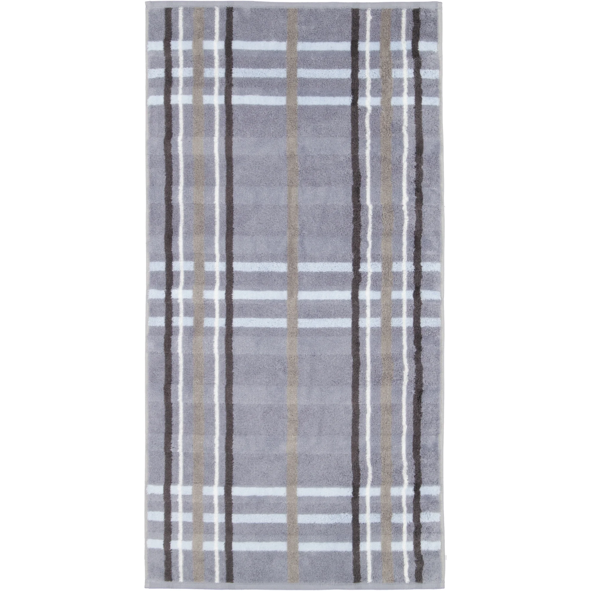 Cawö Cawö Noblesse Check Handdoek 50x100 nordic blue