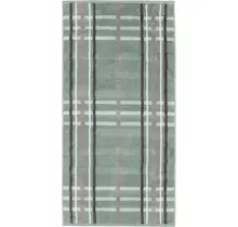 Cawö Noblesse Check Handdoek 50x100 nordic green