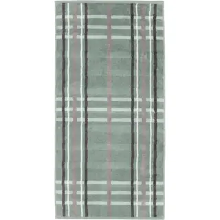 Cawö Noblesse Check Handdoek 50x100 nordic green