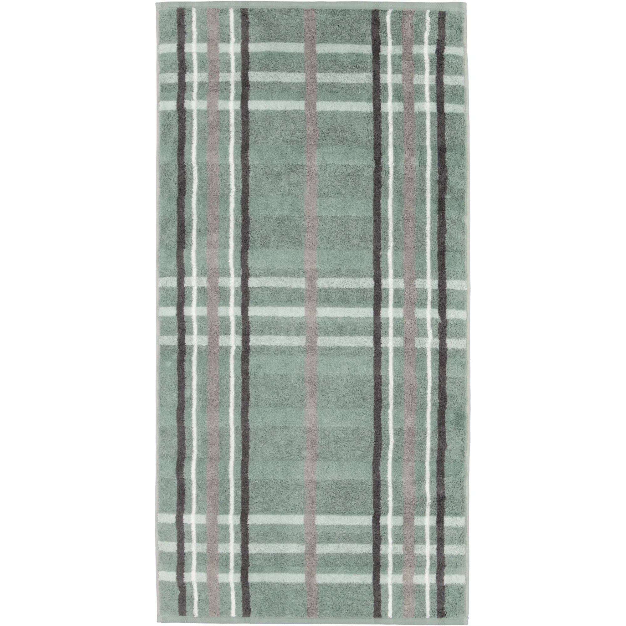 Cawö Cawö Noblesse Check Handdoek 50x100 nordic green