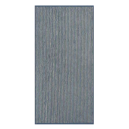 Cawö Two-Tone Stripe Badlaken 80x150 nachtblau