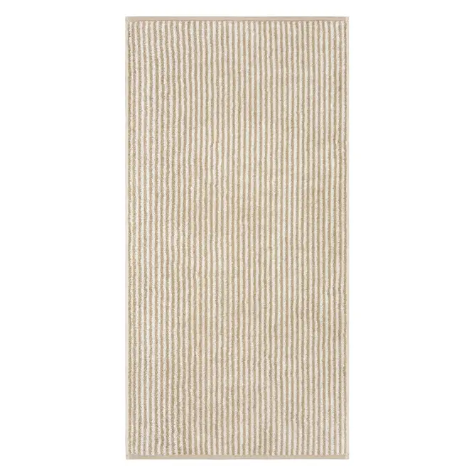 Cawö Two-Tone Stripe Handdoek 50x100 sand
