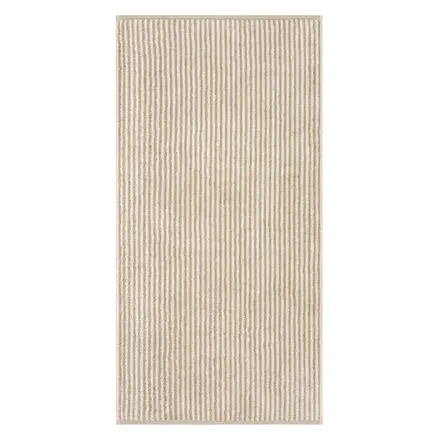 Cawö Two-Tone Stripe Badlaken 80x150 sand