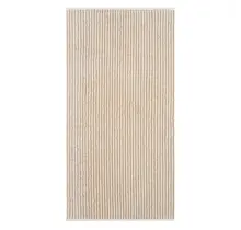 Cawö Two-Tone Stripe Handdoek 50x100 natur