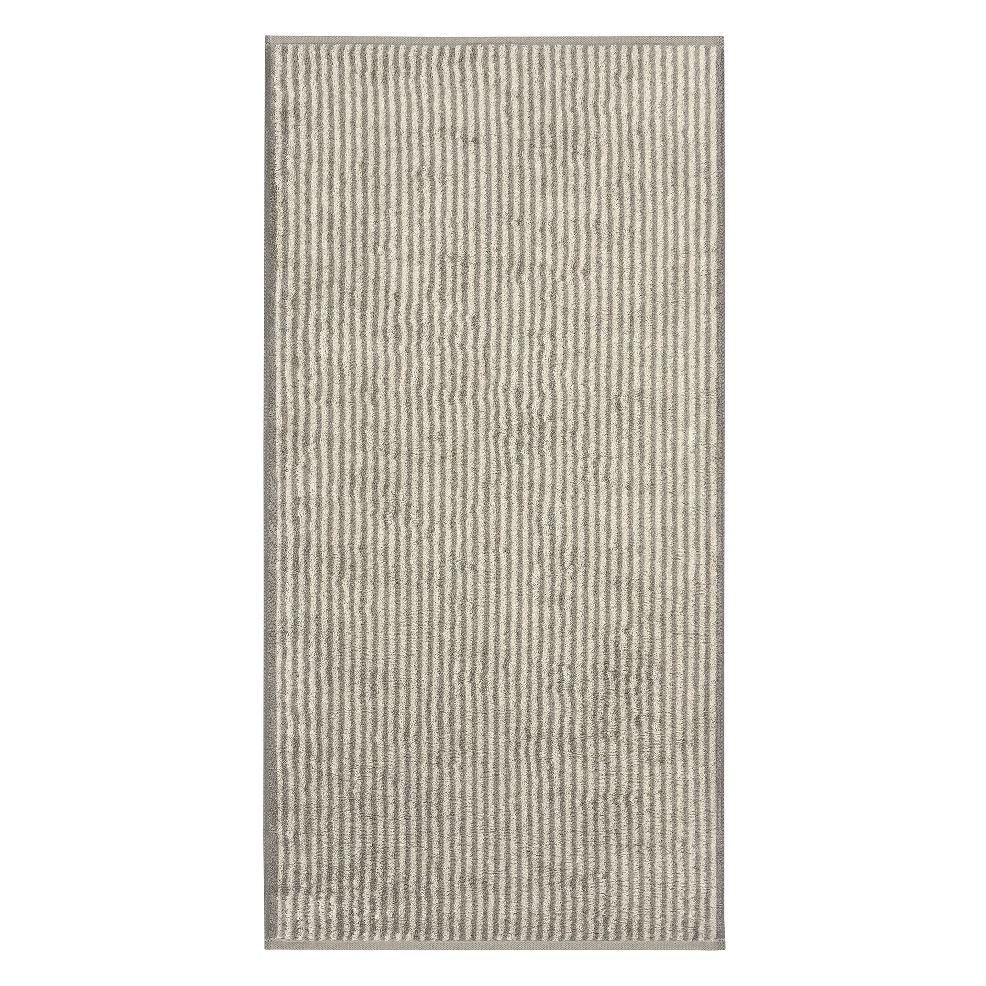 Cawö Cawö Two-Tone Stripe Handdoek 50x100 graphit