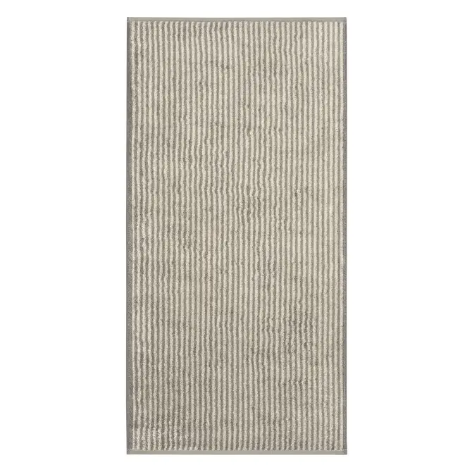 Cawö Two-Tone Stripe Badlaken 80x150 graphit