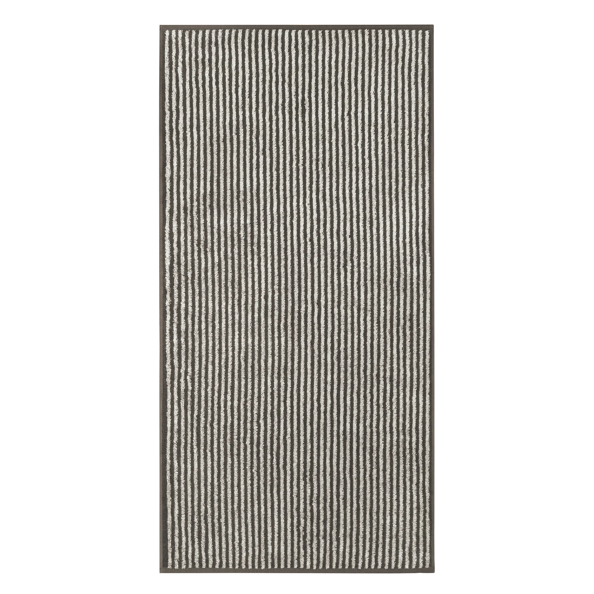 Cawö Cawö Two-Tone Stripe Handdoek 50x100 basalt