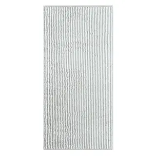Cawö Two-Tone Stripe Handdoek 50x100 platin